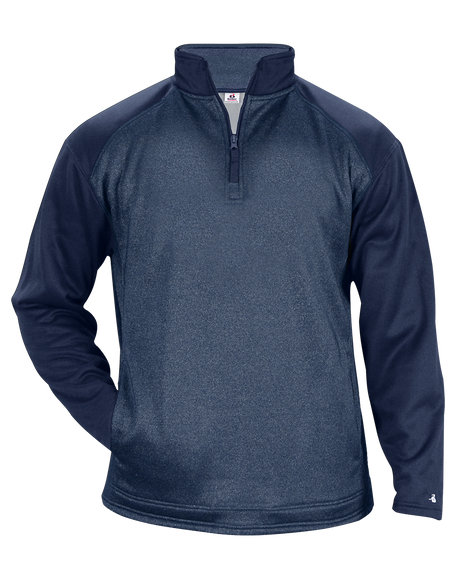 Badger Men's 1/4 Zip Sport Heather Tonal Fleece Badger