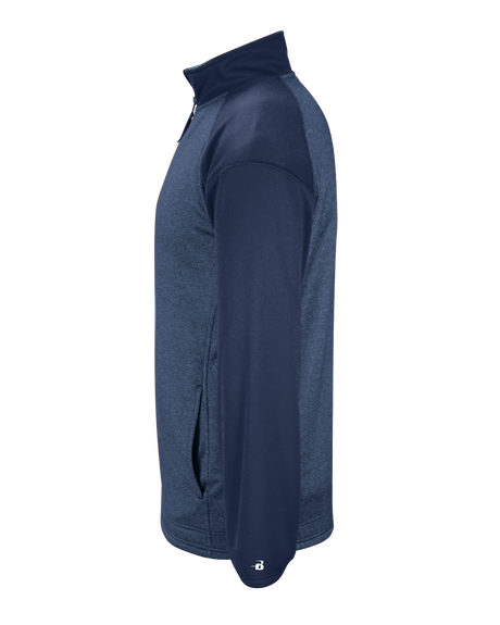 Badger Men's 1/4 Zip Sport Heather Tonal Fleece Badger