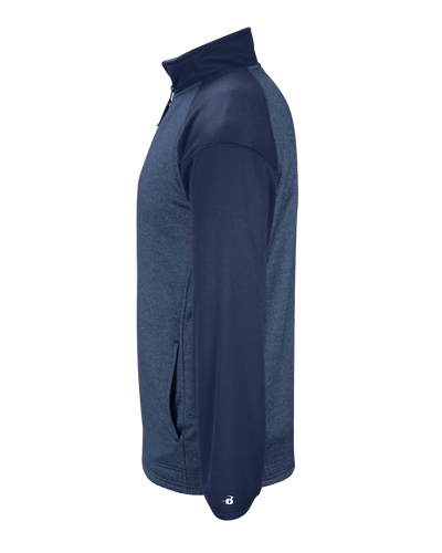Badger Men's 1/4 Zip Sport Heather Tonal Fleece