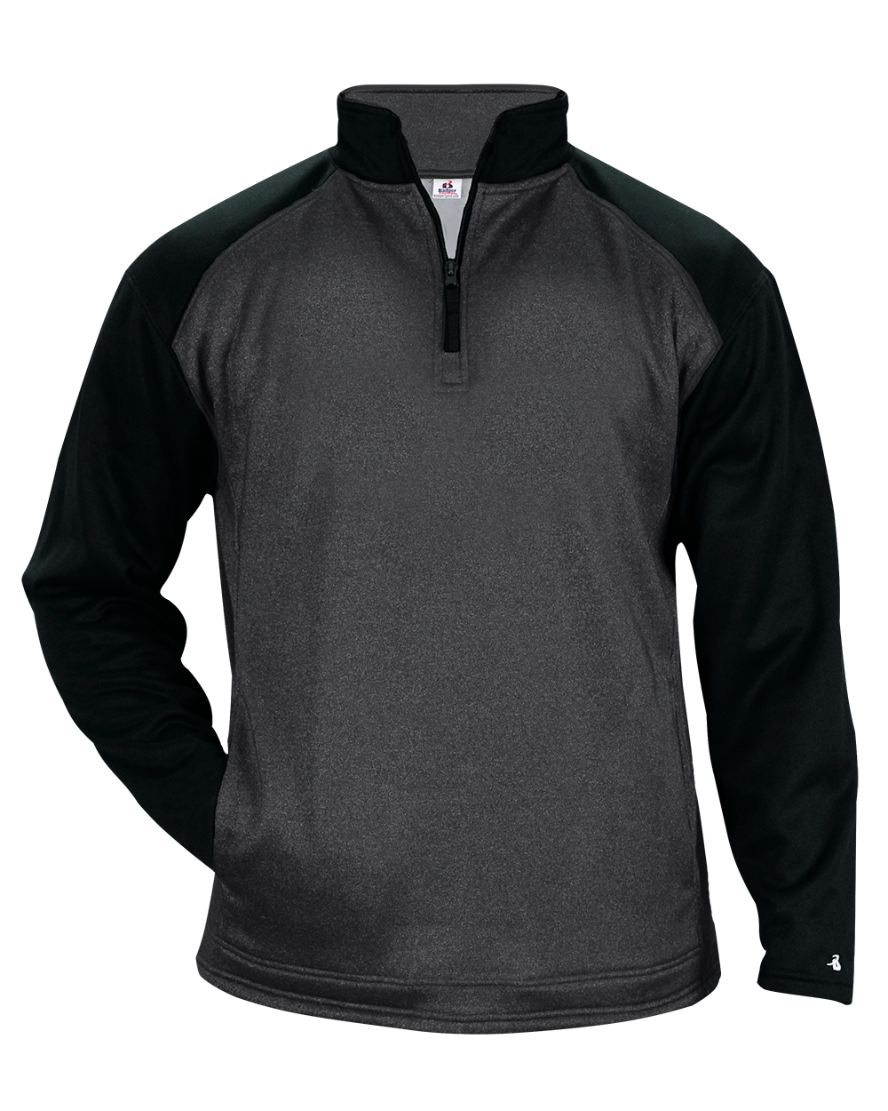 Badger Men's 1/4 Zip Sport Heather Tonal Fleece Badger