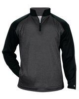 Badger Men's 1/4 Zip Sport Heather Tonal Fleece Badger