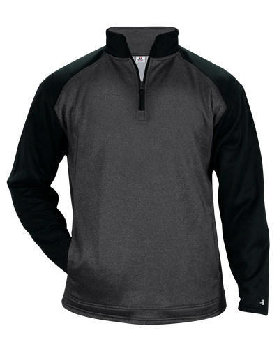 Badger Men's 1/4 Zip Sport Heather Tonal Fleece