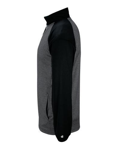 Badger Men's 1/4 Zip Sport Heather Tonal Fleece