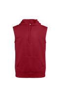 Badger Men's Perf. Fleece Sleeveless Hoodie Badger