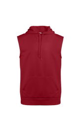 Badger Men's Perf. Fleece Sleeveless Hoodie Badger
