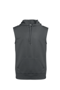 Badger Men's Perf. Fleece Sleeveless Hoodie Badger