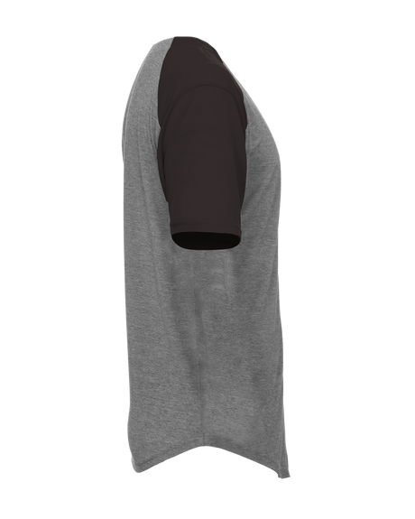 Badger Men's Tri-Blend Full Button Tee Badger