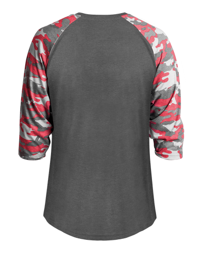 Badger Men's Vintage Camo Tri-Blend Baseball Tee