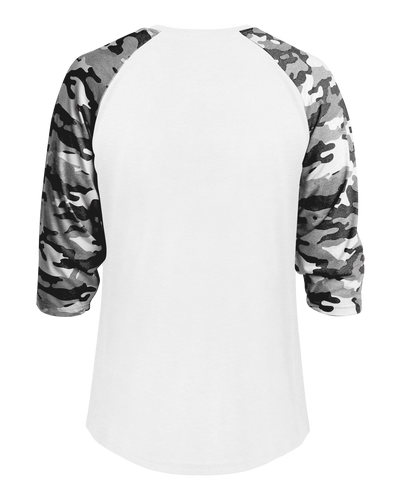 Badger Men's Vintage Camo Tri-Blend Baseball Tee