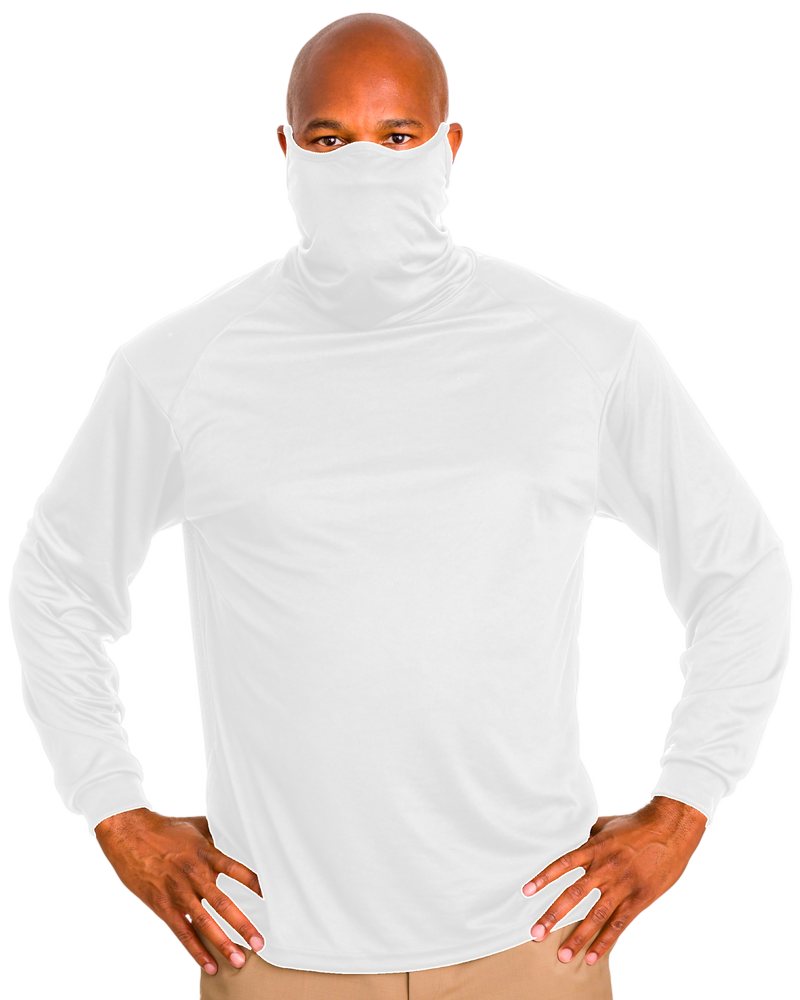 Badger Youth 2B1 Long-Sleeve Performance Tee with Mask