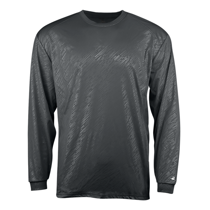 Badger Youth Line Embossed Long-Sleeve Tee Badger