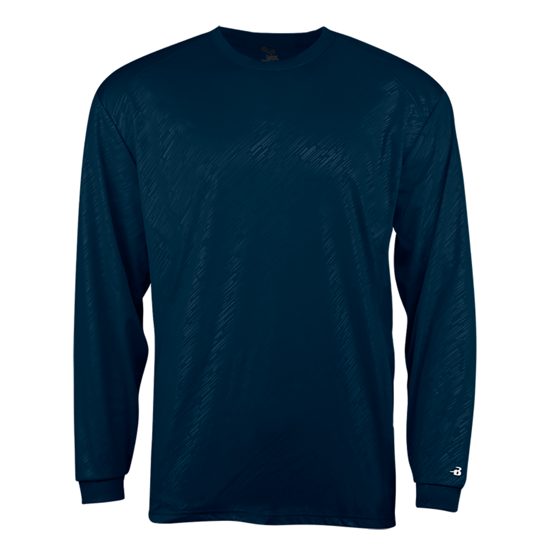 Badger Youth Line Embossed Long-Sleeve Tee Badger