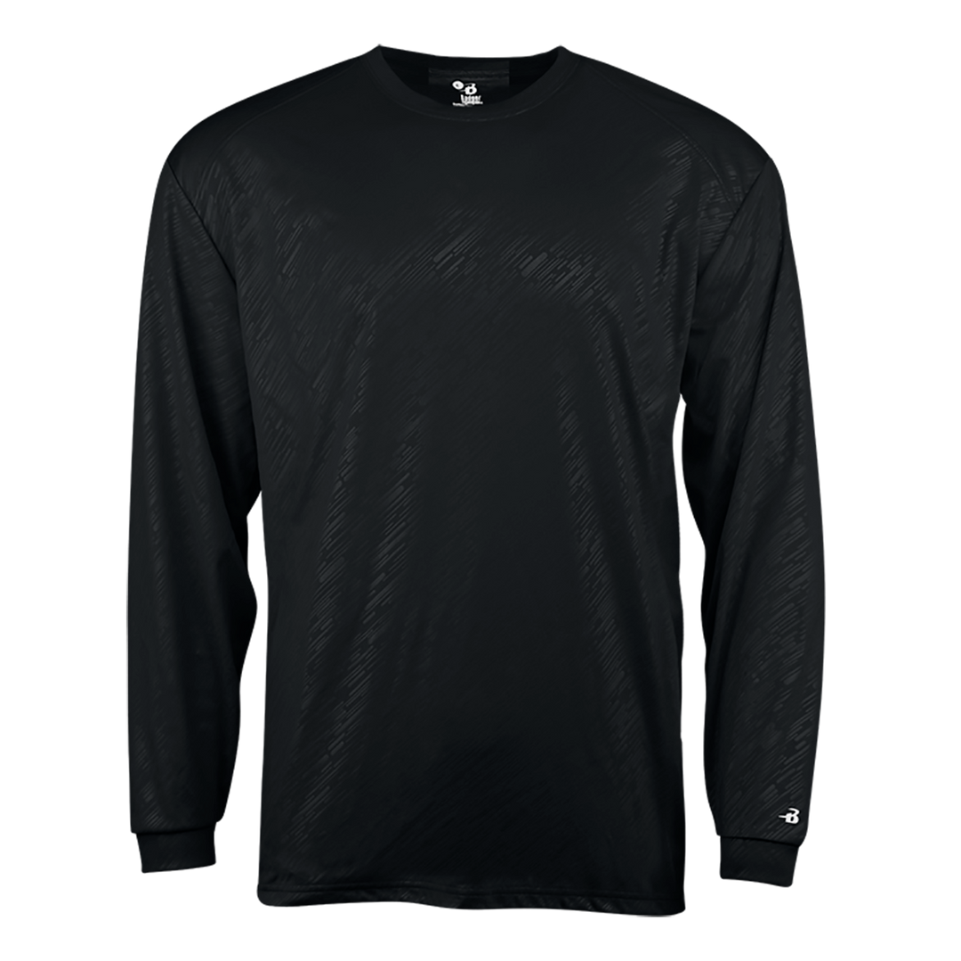 Badger Youth Line Embossed Long-Sleeve Tee Badger