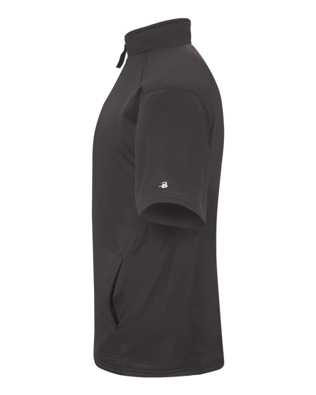 Badger Men's Short-Sleeve Perf. Fleece Badger
