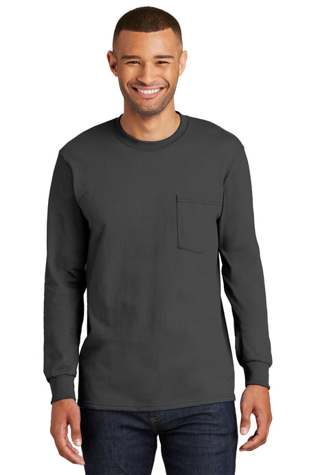 Port & Company Men's Tall Long Sleeve Essential Pocket Tee Port & Company
