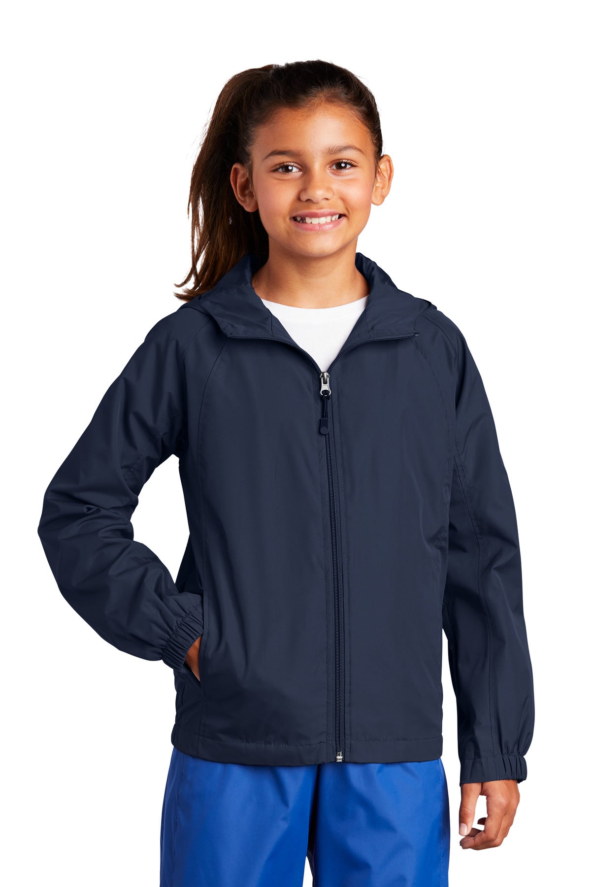 Sport-Tek Youth Hooded Raglan Jacket YST73