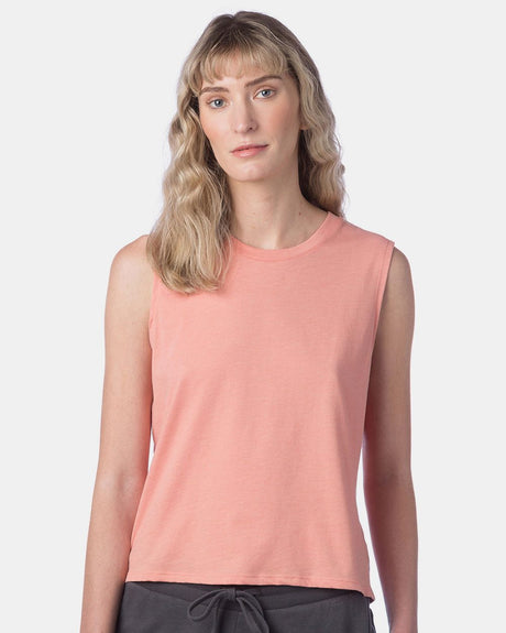 Alternative Women's Cotton Jersey CVC Go-To Crop Muscle Tank Alternative