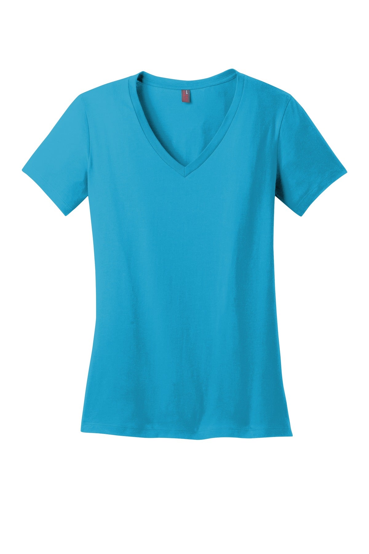District Women's Perfect Weight V-Neck Tee. DM1170L District