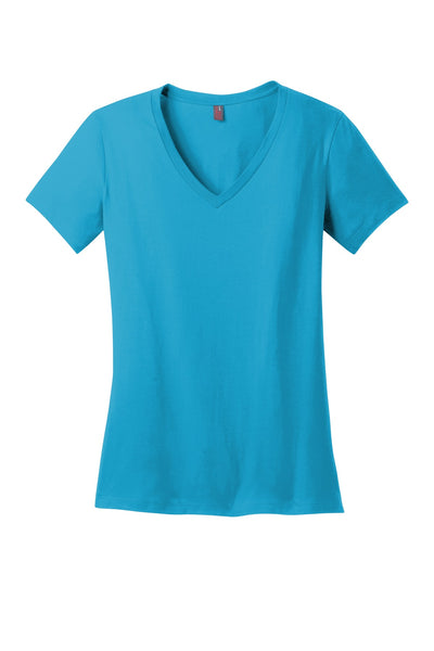 District Women's Perfect Weight V-Neck Tee. DM1170L