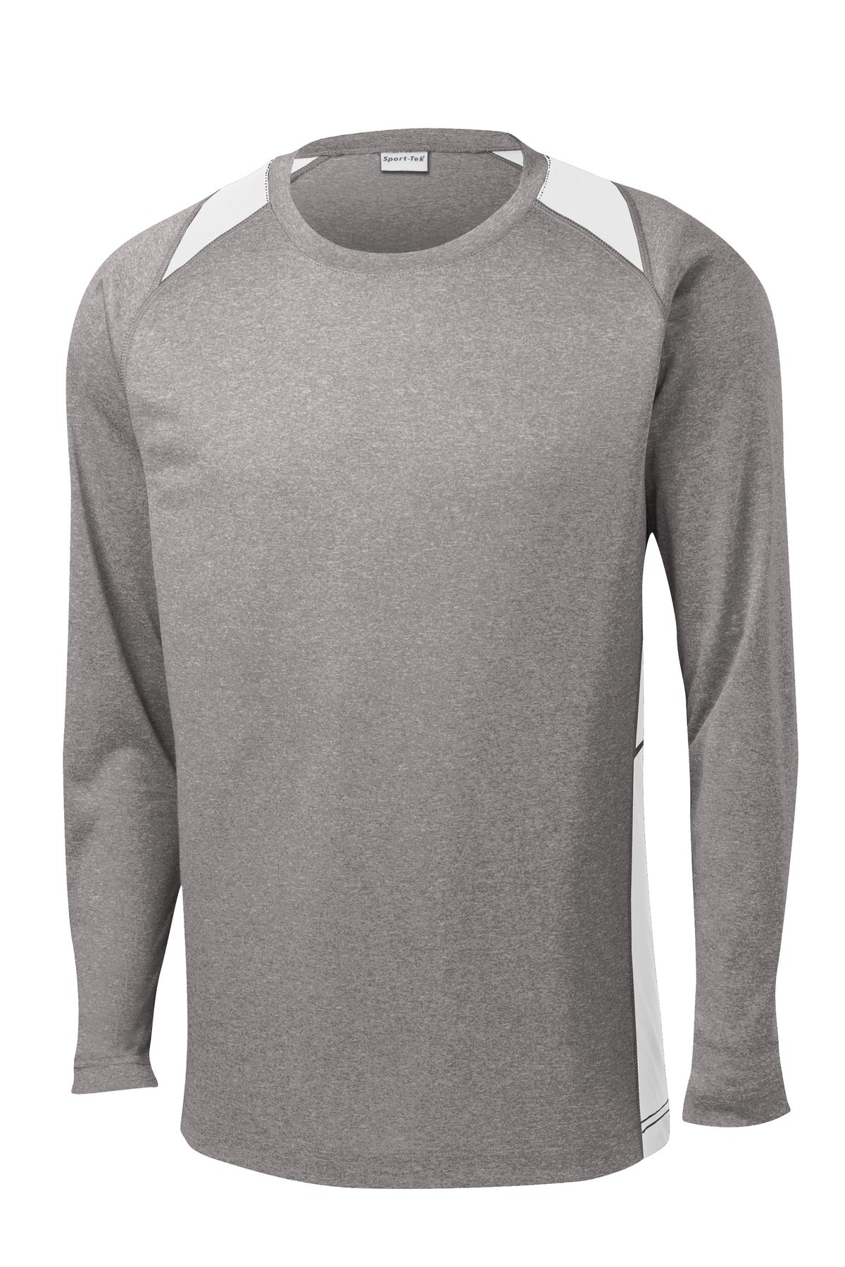 Sport-Tek Men's Long Sleeve Heather Colorblock Contender Tee