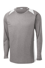 Sport-Tek Men's Long Sleeve Heather Colorblock Contender Tee
