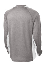 Sport-Tek Men's Long Sleeve Heather Colorblock Contender Tee
