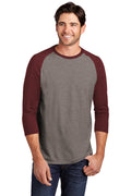 District Men's Perfect Tri 3/4-Sleeve Raglan. DM136 District