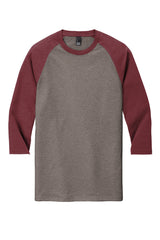 District Men's Perfect Tri 3/4-Sleeve Raglan. DM136 District