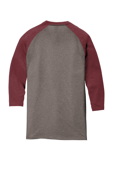 District Men's Perfect Tri 3/4-Sleeve Raglan. DM136 District