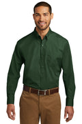 Port Authority Men's Long Sleeve Carefree Poplin Shirt. W100