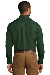 Port Authority Men's Long Sleeve Carefree Poplin Shirt. W100