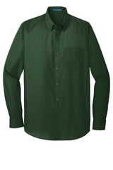 Port Authority Men's Long Sleeve Carefree Poplin Shirt. W100