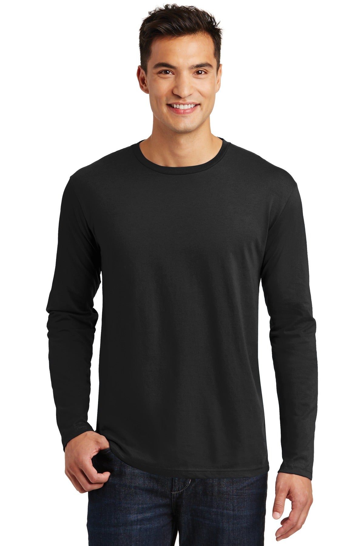 District Men's Perfect Weight Long Sleeve Tee. DT105 District