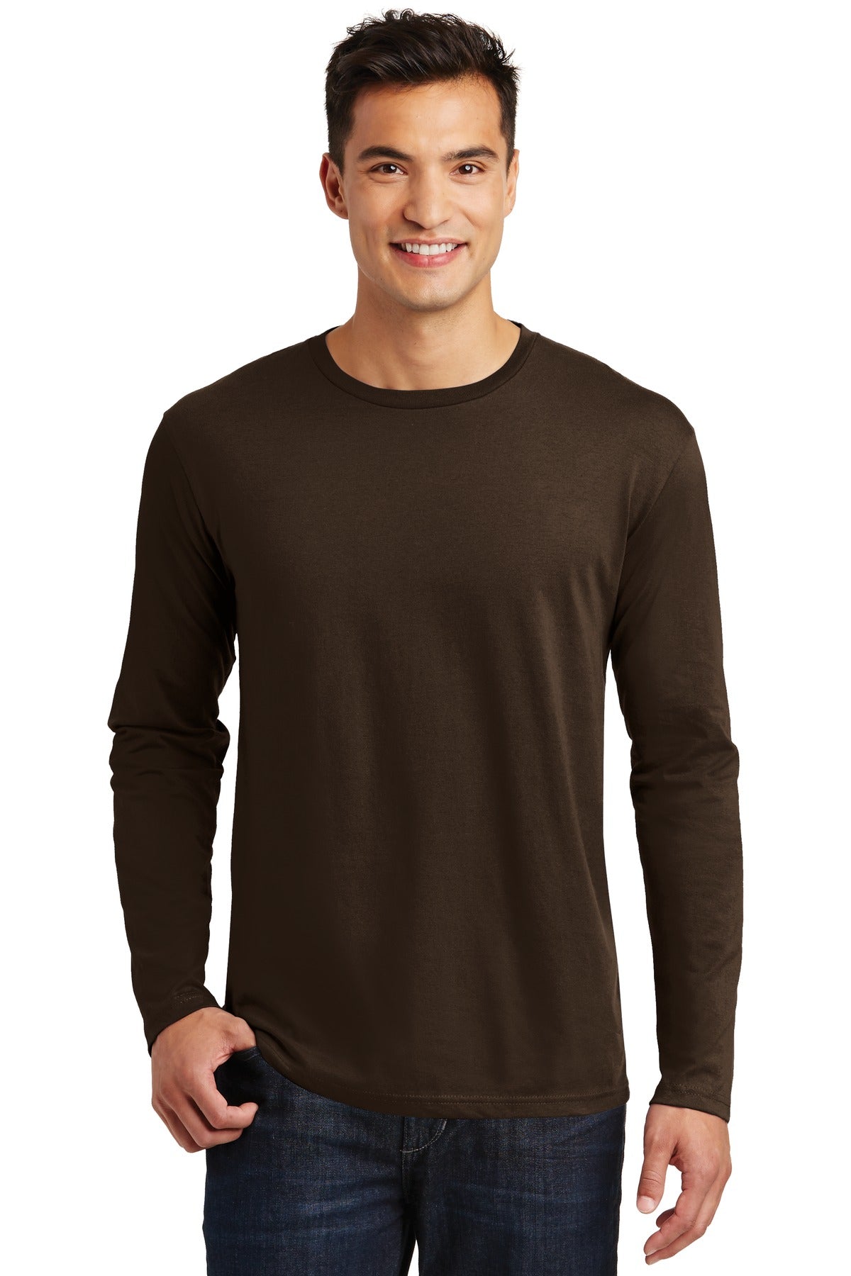 District Men's Perfect Weight Long Sleeve Tee. DT105 District
