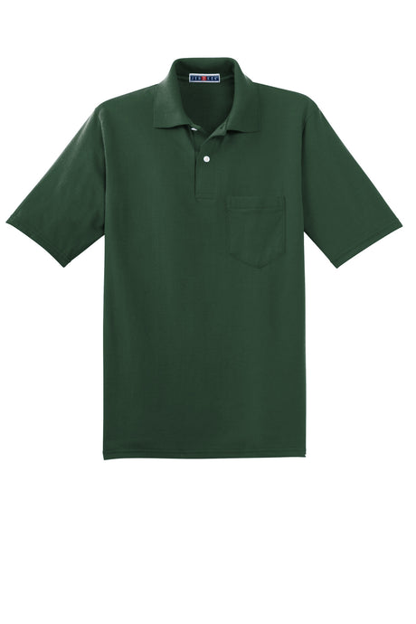Jerzees Men's SpotShield 5.4-Ounce Jersey Knit Sport Shirt with Pocket. 436MP JERZEES