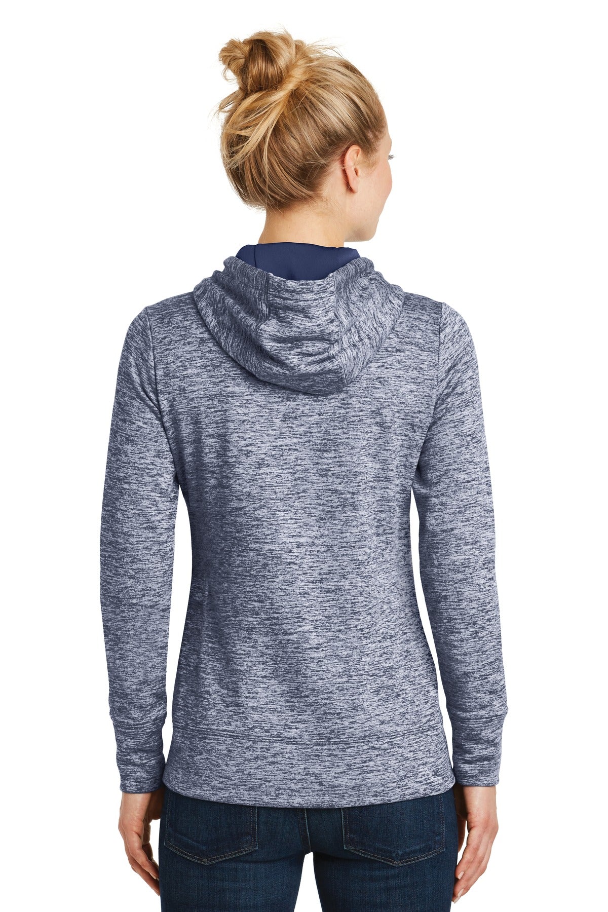 Sport-Tek Women's PosiCharge Electric Heather Fleece Hooded Pullover LST225