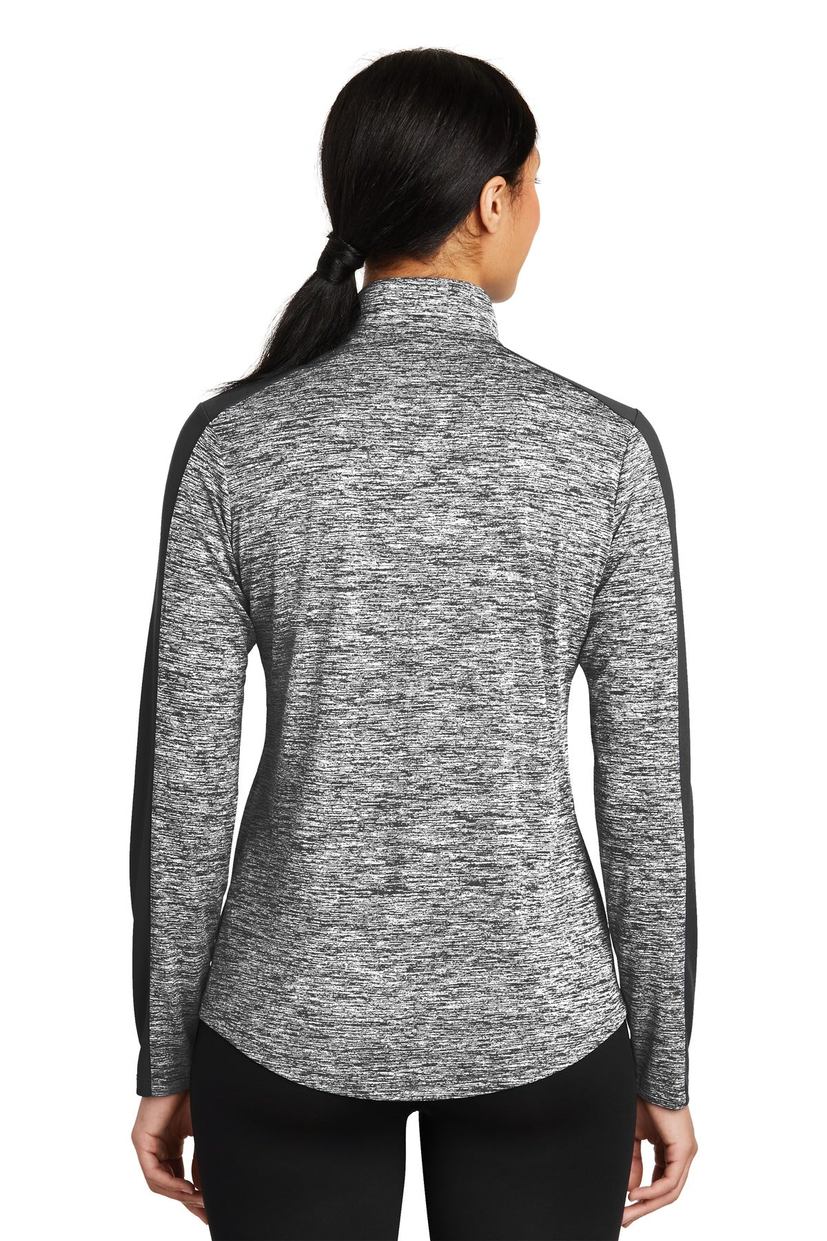 Sport-Tek Women's PosiCharge Electric Heather Colorblock 1/4-Zip Pullover LST397
