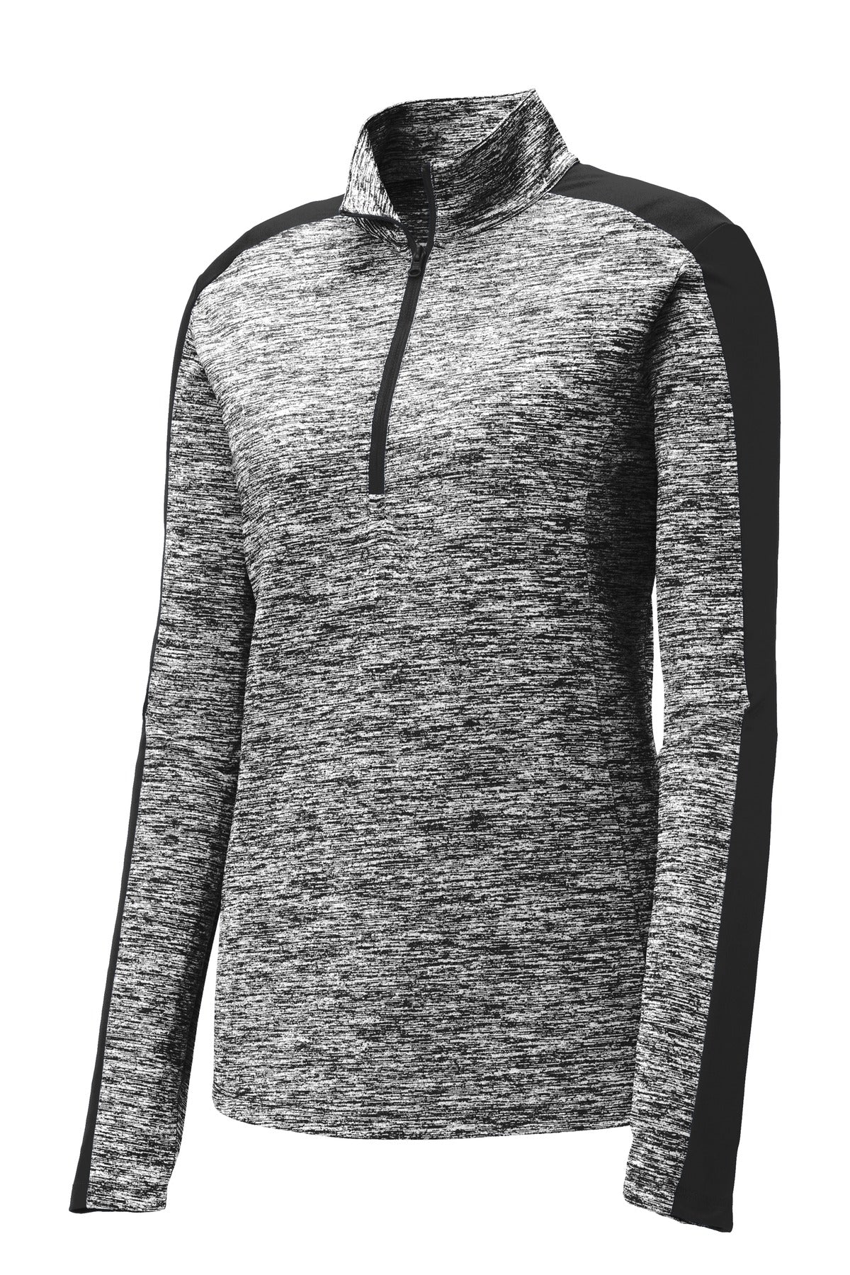 Sport-Tek Women's PosiCharge Electric Heather Colorblock 1/4-Zip Pullover LST397