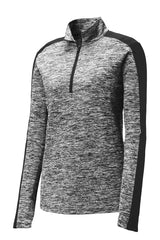 Sport-Tek Women's PosiCharge Electric Heather Colorblock 1/4-Zip Pullover LST397