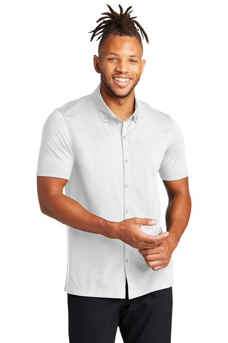 MERCER+METTLE Stretch Pique Full-Button Polo MM1006 Mercer+Mettle
