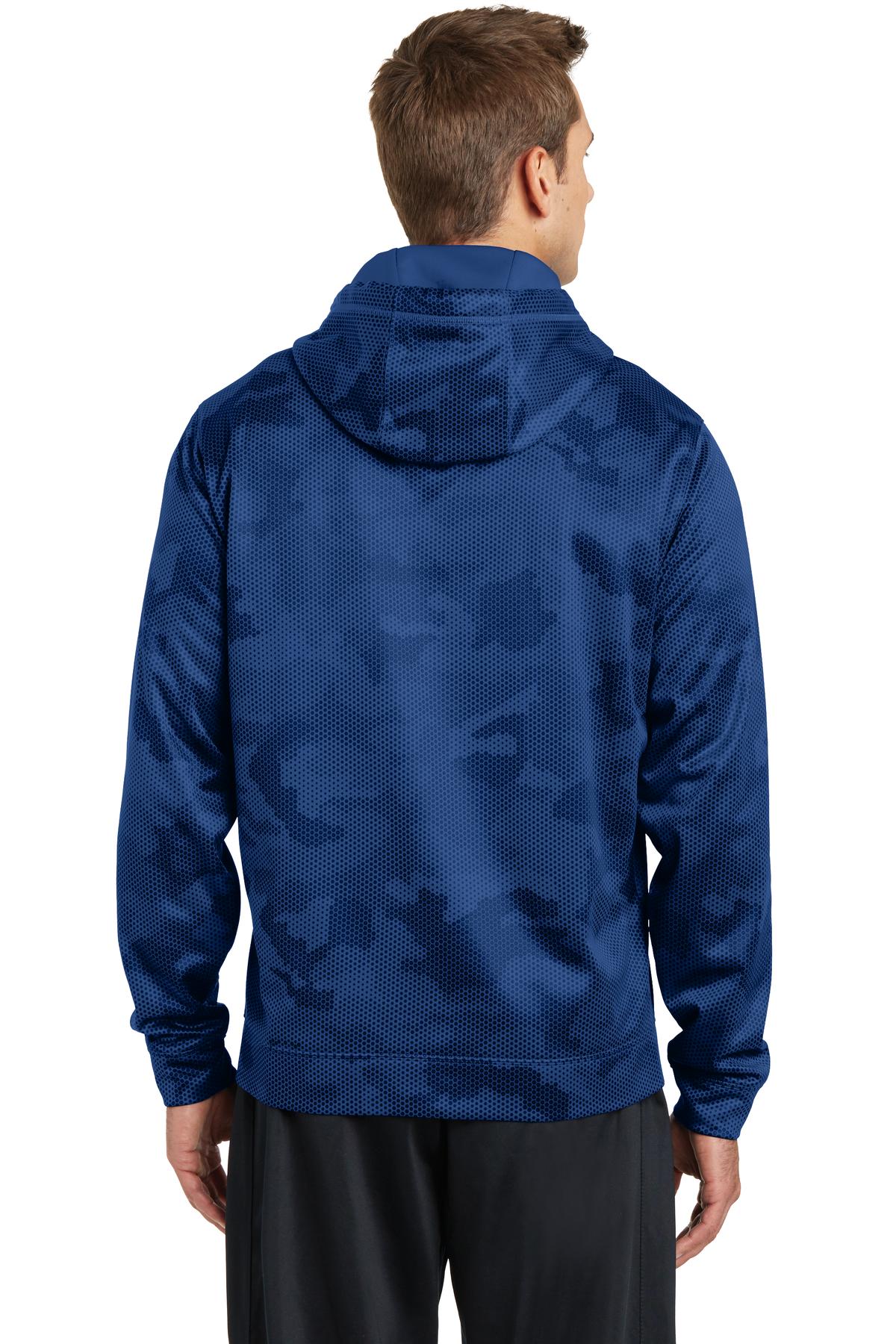 Sport-Tek Men's Sport-Wick CamoHex Fleece Hooded Pullover