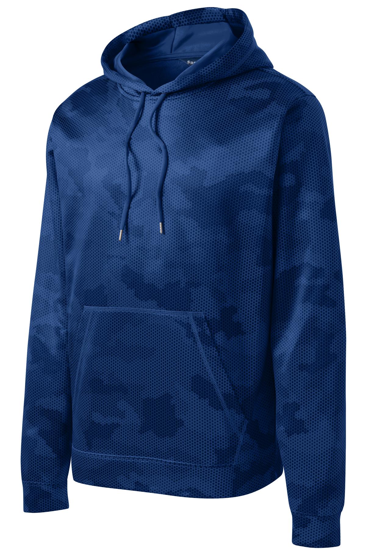 Sport-Tek Men's Sport-Wick CamoHex Fleece Hooded Pullover
