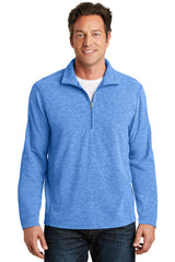 Port Authority Men's Heather Microfleece 1/2-Zip Pullover. F234