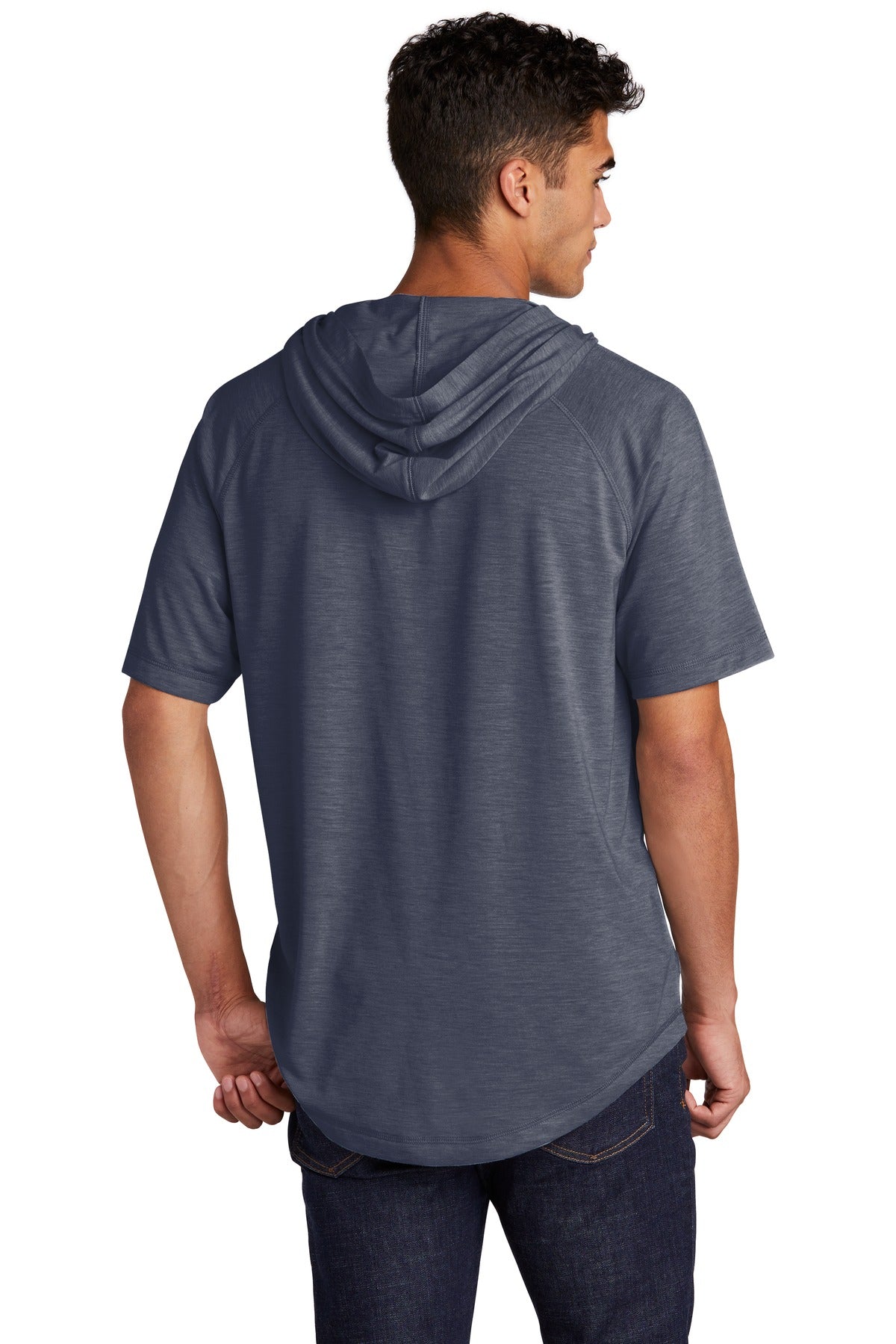 Sport-Tek Men's PosiCharge Tri-Blend Wicking Short Sleeve Hoodie