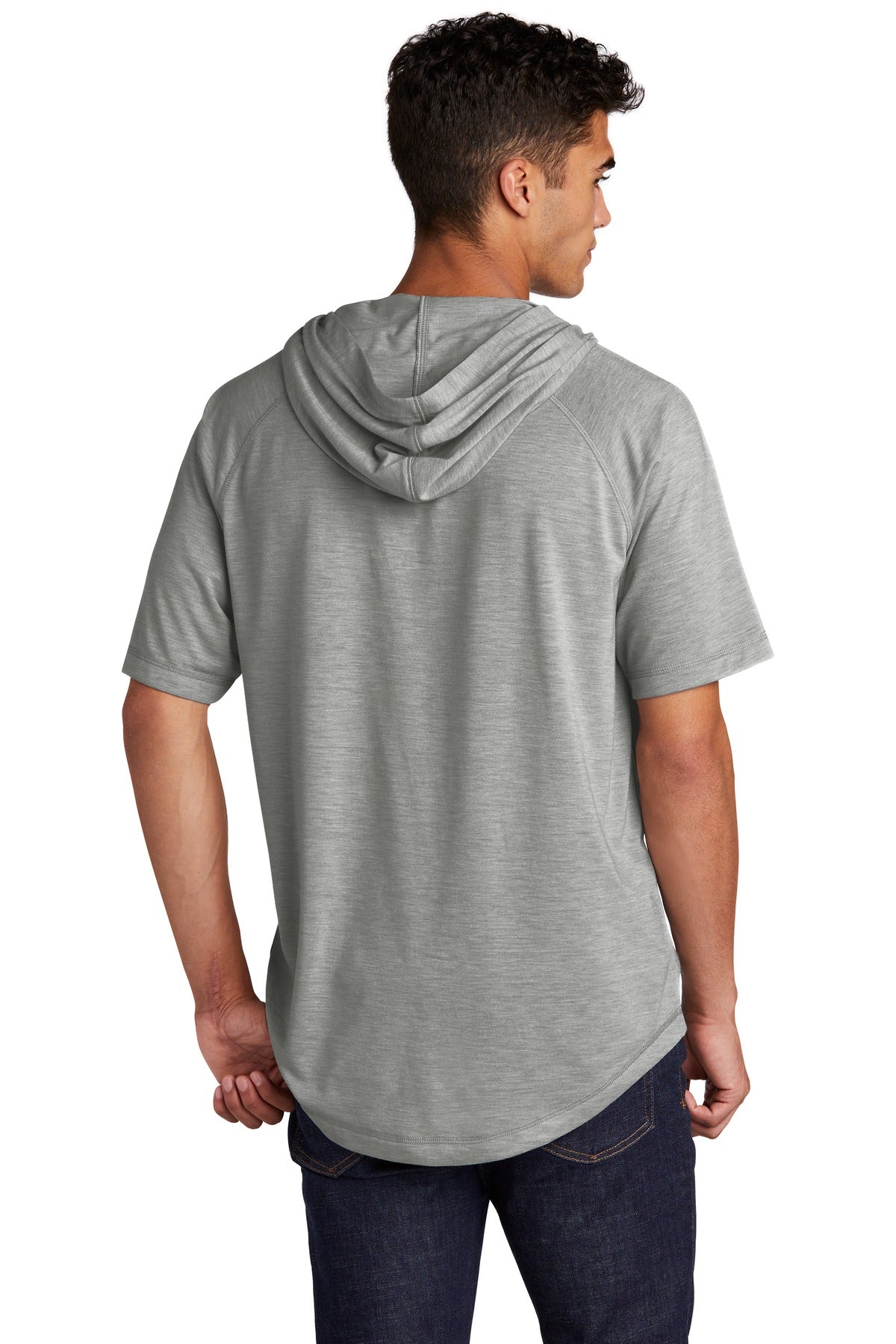 Sport-Tek Men's PosiCharge Tri-Blend Wicking Short Sleeve Hoodie