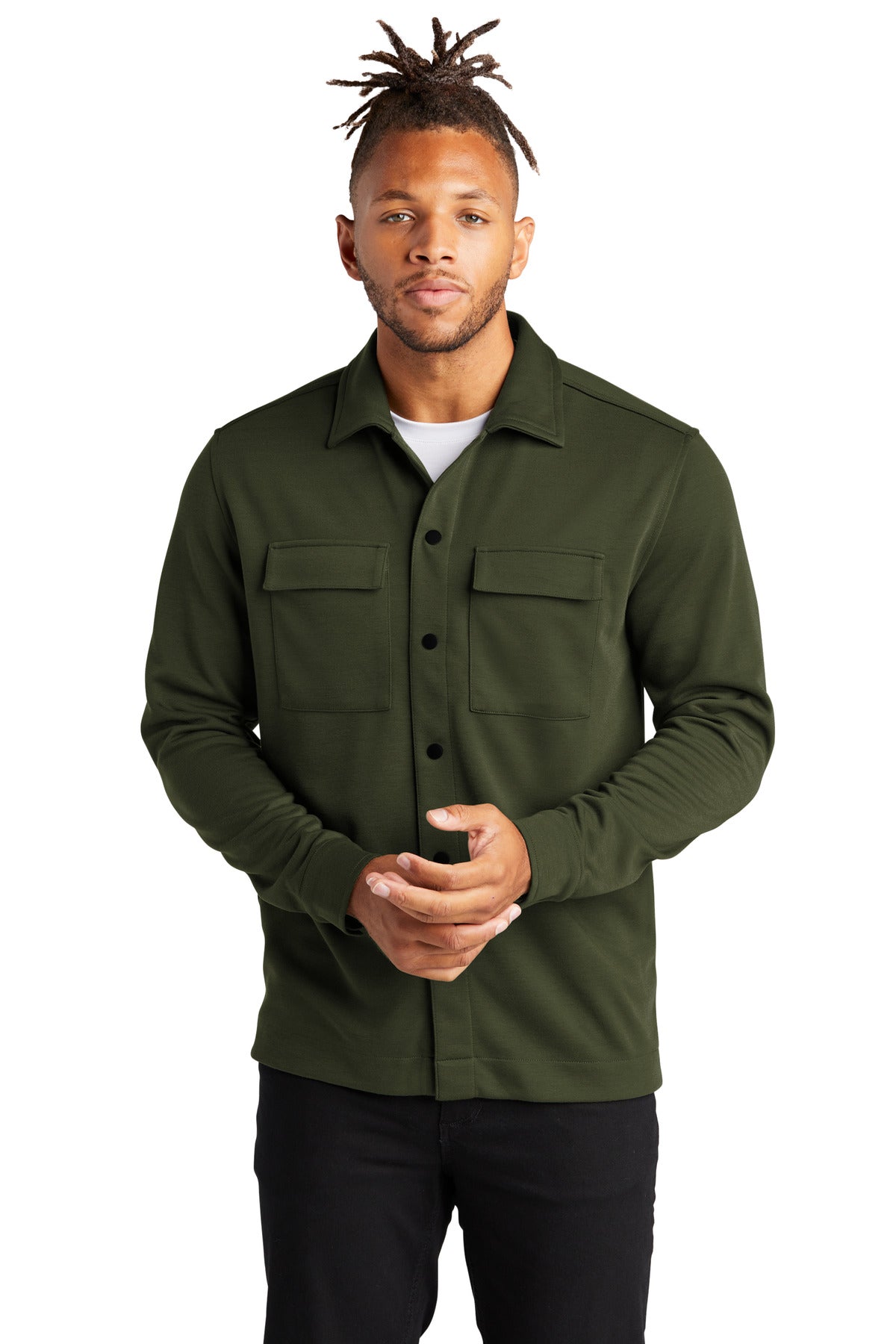 MERCER+METTLE Double-Knit Snap Front Jacket MM3004 Mercer+Mettle