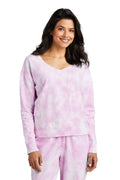 Port & Company Ladies Beach Wash Cloud Tie-Dye V-Neck Sweatshirt LPC140V Port & Company