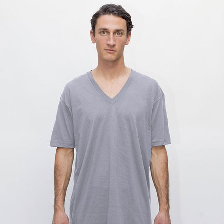 Los Angeles Apparel Unisex USA-Made Fine Jersey V-Neck T-Shirt Los Angeles Apparel