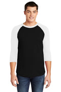 American Apparel Men's Poly-Cotton 3/4-Sleeve Raglan T-Shirt American Apparel