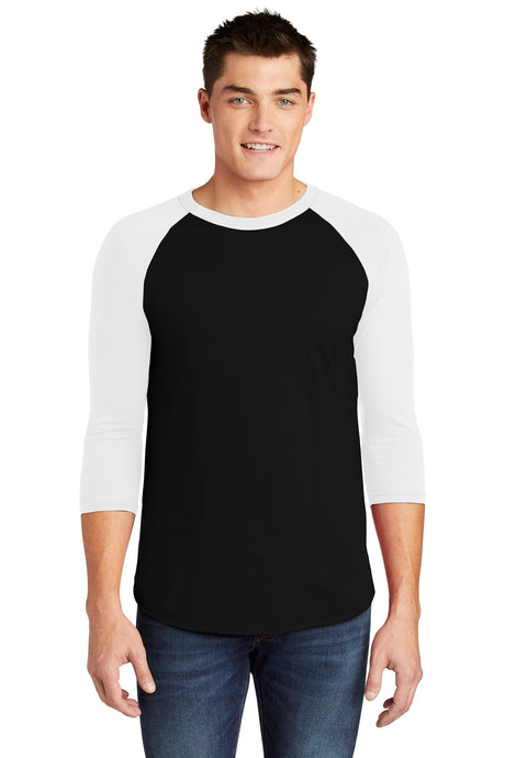 American Apparel Men's Poly-Cotton 3/4-Sleeve Raglan T-Shirt American Apparel